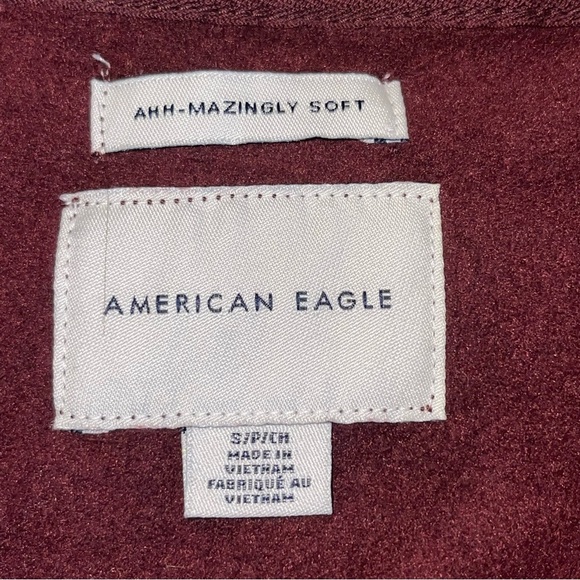 American Eagle Quarter Zip Tri-Color Sweatshirt And Matching Socks - Picture 15 of 16